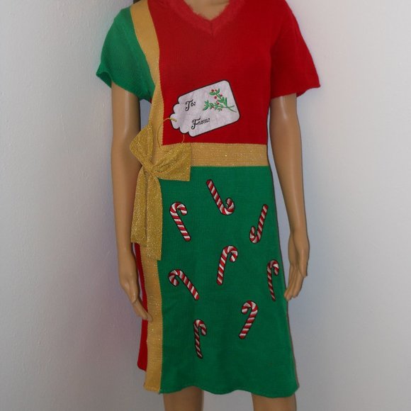NO BOUNDARIES SIZE 3X MULTI-COLOR CHRISMAS DRESS - Picture 2 of 6